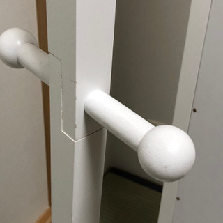 回転式 姿見ハンガーラック 白 玄関先 の画像