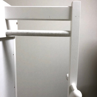 回転式 姿見ハンガーラック 白 玄関先 の画像