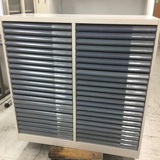 中古　コクヨ　A3レターケース　2列浅型22段　クリアキャビネッ...