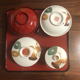 九谷焼　お食い初め食器　男の子
