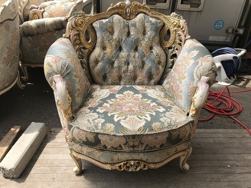 リオファニチャー　Rio furniture　ロココ調1人掛ソファ