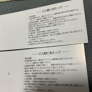 アクアマリンふくしまの前売り入場券 2枚の画像