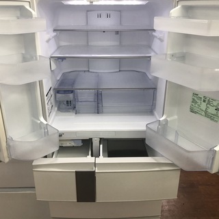【リサイクルショップどりーむ天保山】2955　冷蔵庫　三菱　MITSUBISHI　MR-JX56LJY-W型　大容量 555Ｌ　2015年製【3ヶ月保証付き】　の画像