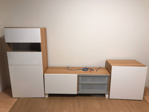 IKEA テレビボード サイドキャビネットセット　3点セットです。