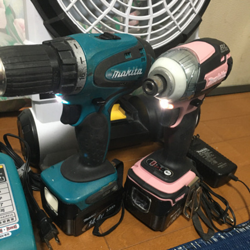 14.4Vセット　マキタ インパクトドライバー　DIYセット　ドリル　丸のこ　扇風機