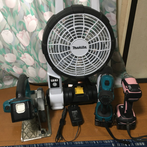 14.4Vセット　マキタ インパクトドライバー　DIYセット　ドリル　丸のこ　扇風機