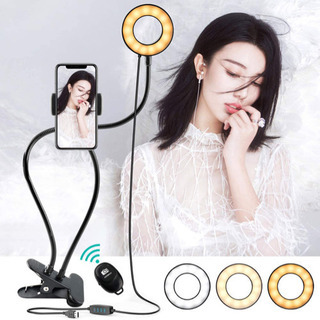 自撮りリングライト LEDリングライト クリップライト YGOC...
