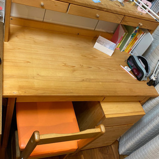 土屋鞄　学習机　自然木　