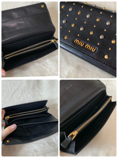 miumiu♡スタッズ付き長財布