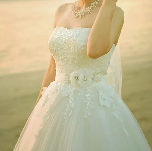 美品‼︎】AIMER ♡ウェディングドレス 刺繍&サッシュベルト