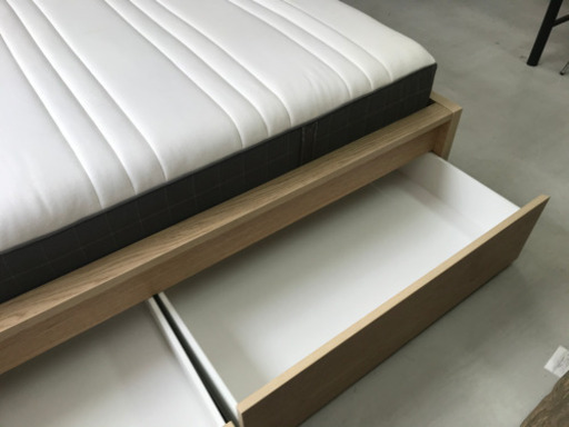 【リサイクルサービス八光　田上店　配達・設置OK】IKEA　収納付　ダブルベッド