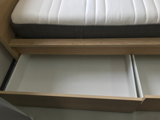 【リサイクルサービス八光　田上店　配達・設置OK】IKEA　収納付　ダブルベッド