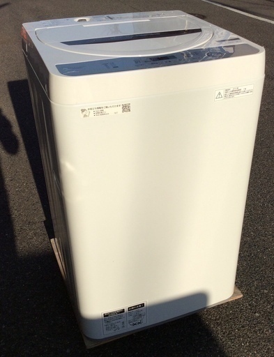 【RKGSE-253-3】特価！シャープ/SHARP/4.5kg/全自動洗濯機/ES-GE4C-T/中古/2019年製/当社より近隣地域無料配達