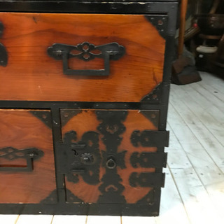 JF00743 古家具 箪笥 昭和 レトロ 年代物.