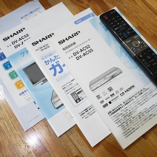 SHARP HD DVD レコーダー DV-AC55の画像