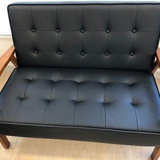 2人掛けソファー ニトリ ブラック×ブラウン