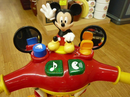 アイデス/ IDES ミッキーマウスおしゃべりカジー 手押しハンドル三輪車 三輪車 赤 西岡店