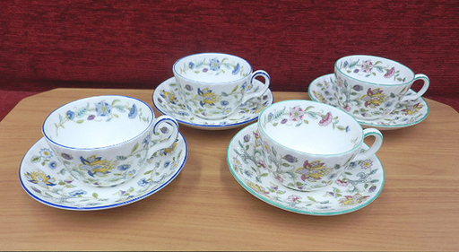 ミントン ハドンホール カップ＆ソーサー 4客セット ブルー2 グリーン2 MINTON HADDON HALL ペイペイ対応 札幌市