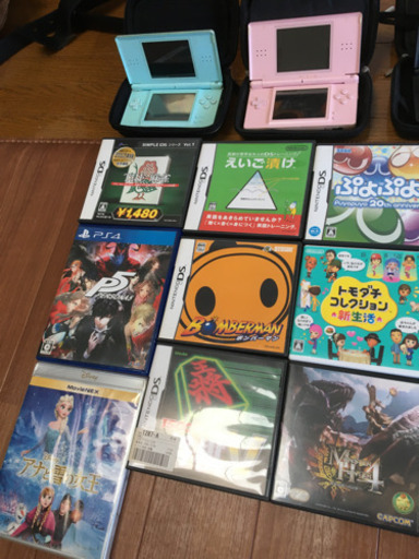 ゲーム大量セット！！ds本体4台セット、dvd、pspソフト、3dsソフト、ps4 ソフト