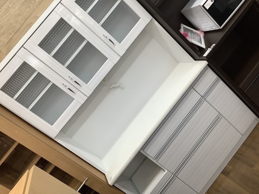 3枚扉レンジボード　山清工業　ホワイト