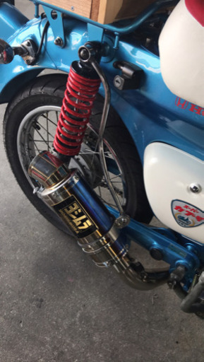 ヨシムラ フルエキゾースト MONKEY (キャブレターほ車) GP-MAGNUM サイクロン JMCA認証 機械曲 チタンブルー