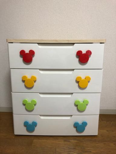 タンス　ホワイト　ディズニー　美品