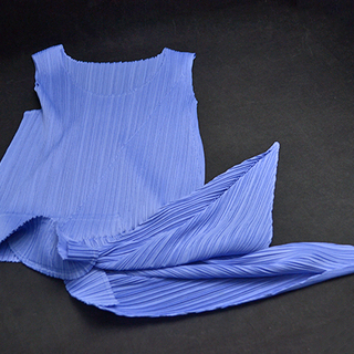 【FA】ISSEY MIYAKE イッセイ ミヤケ PLEATS PLEASE プリーツ プリーズ ノースリーブ アシンメトリック プルオーバー カットソー 3の画像