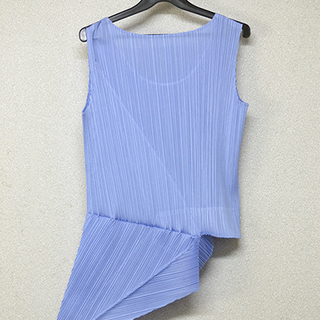 【FA】ISSEY MIYAKE イッセイ ミヤケ PLEATS PLEASE プリーツ プリーズ ノースリーブ アシンメトリック プルオーバー カットソー 3の画像