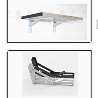 【日本正規品 & 送料無料】棚受け金具 最大80kg負荷   おしゃれ 棚受け 白2本の画像