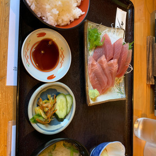 刺身定食でランチ呑み