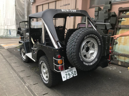 宮城県仙台市！極上車 三菱 ジープ Jeep J54 ディーゼル ダークグリーン カスタム 3インチロールバー ベストップ 幌付き 昭和55…  (レイヴ) 卸町のその他の中古車｜ジモティー