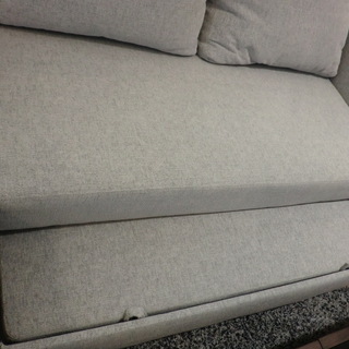 【中古美品】自社配送＆設置可能　ニトリ　布張りカウチソファベッド(ノアーク GY)　３人掛けの画像