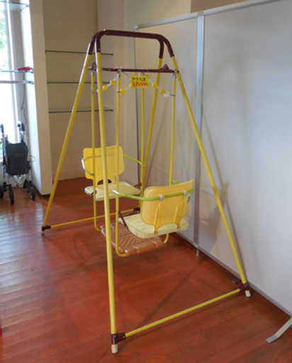 2人乗りブランコ イエローカラー 屋内 屋外 庭やベランダ等に mimi エムアンドエム 遊具 おもちゃ 2人用 札幌市東区 新道東店