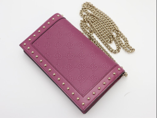《GUCCI/チェーンウォレットグッチシマ》 Sランク 388397 箱 極美品