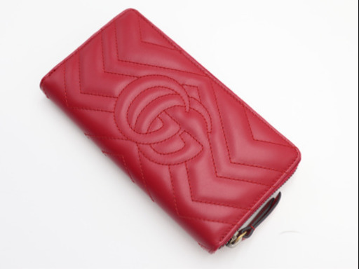 《GUCCI/GGマーモント ジップアラウンドウォレット》Sランク 箱 未使用品
