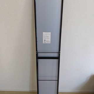 スタンドミラー黒　全身鏡・姿見　高さ150cm x 幅30cm　DMN-3015 BK　永井興産の画像