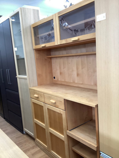 【MOMO natural（モモナチュラル）】2枚スライド扉レンジボード売ります！