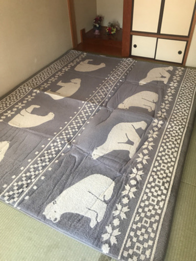 ★【お取引決定】ラグマット  白くま柄　ニトリ　200×240cm
