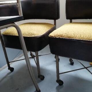 雀卓　椅子×4　麻雀牌　一式セット　手打ち　麻雀テーブルの画像