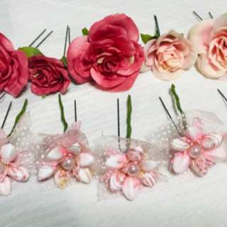 【取り引き中❗】髪飾り(成人式など)ハンドメイドの画像