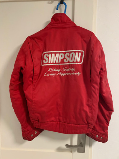シンプソン　ジャケット　赤　バイク