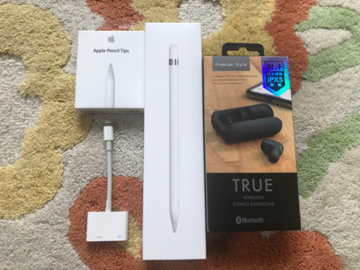 《取引終了》第二世代 iPad Pro 12.9インチ Wi-Fi 64GB Aクラス(美品)+ipadペンシル+替え芯+Bluetoothキーボード+Bluetoothイヤホン付き(新品)+ Lightning Digital AVアダプタ(HDMI)+他おまけ 外箱付属品