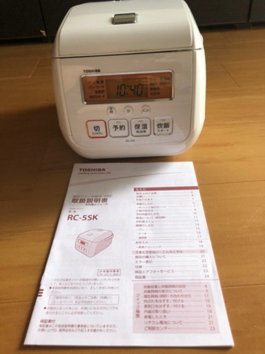 炊飯器　3合用　東芝ジャー炊飯器　RC-5SK
