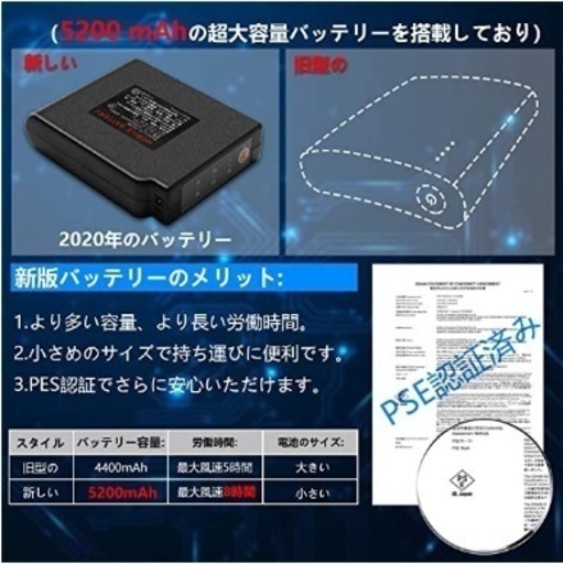 新品　空調服(2020年新型)