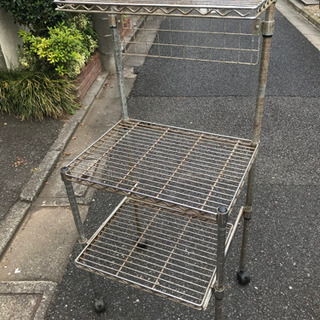スチールラック机