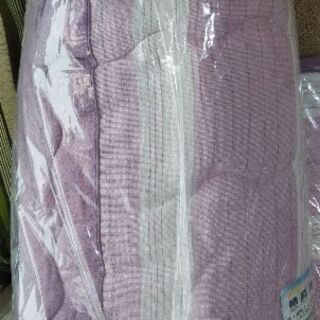 未使用  涼感  泉しじら織肌掛け布団&消臭敷パット 同色枕カバー付 シングル ピンク の画像