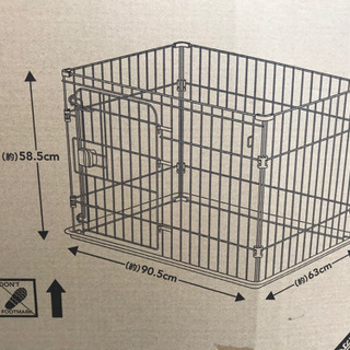 取り置き中　美品　ペット用トレー付サークル Mの画像