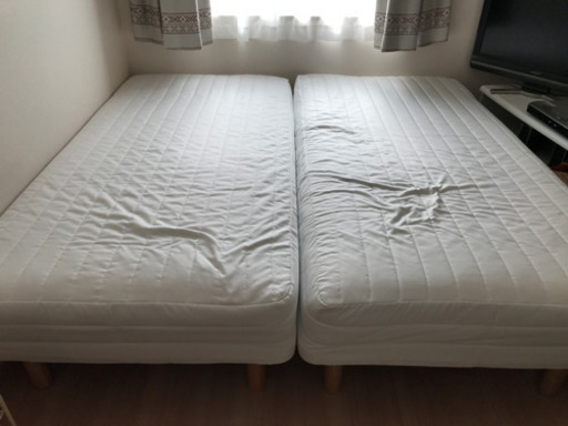 無印脚付マットレス　シングル　2個セット