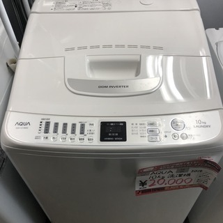 ☆中古 激安！！AQUA　洗濯機　１0ｋｇ　AQW-VZ10B　2014年製　￥20000