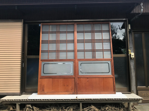 【お引渡し完了】古民家建具　引き違い　二枚一組